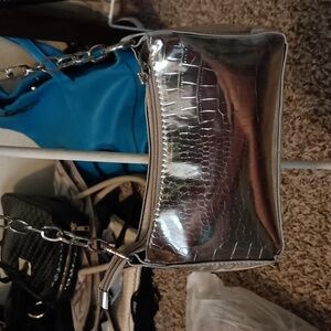 sm &mini croc bags Chrome metallic